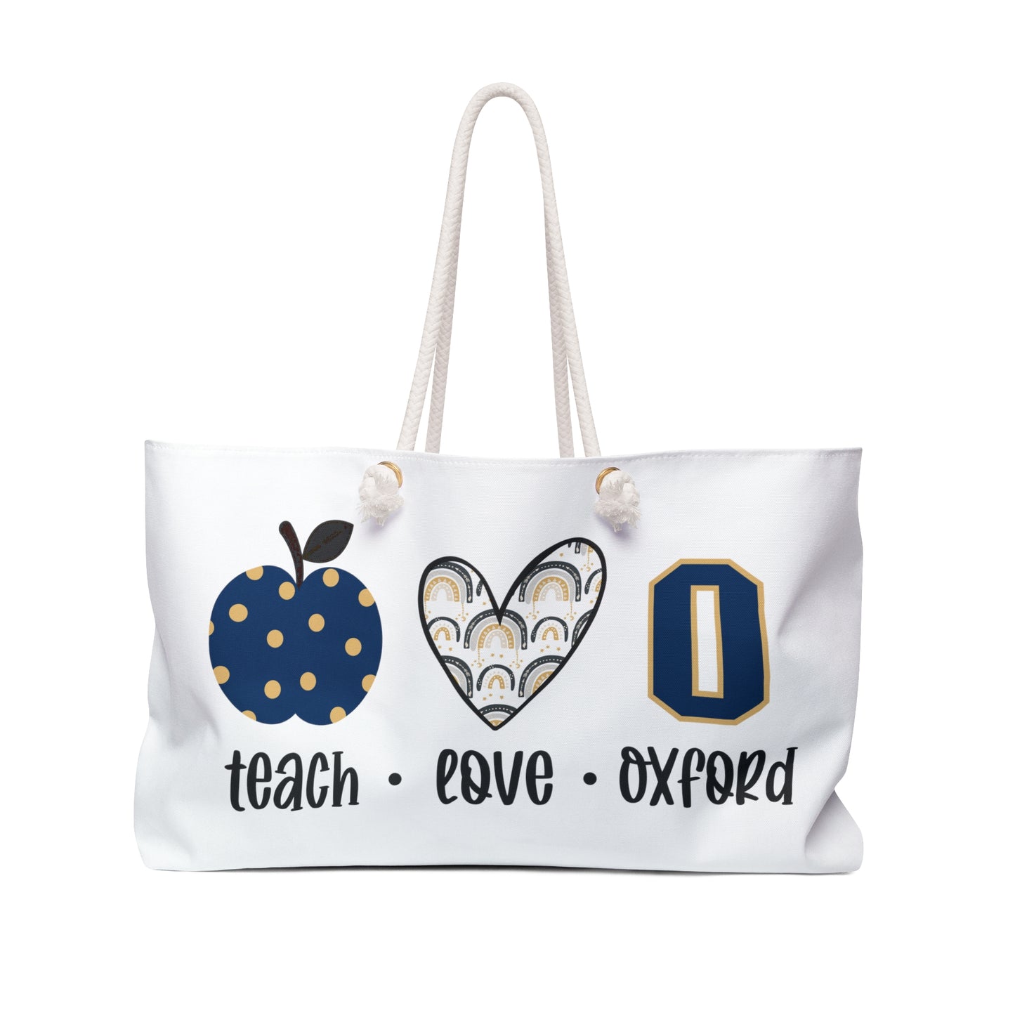Personalized Teach Love Oxford Weekender Bag