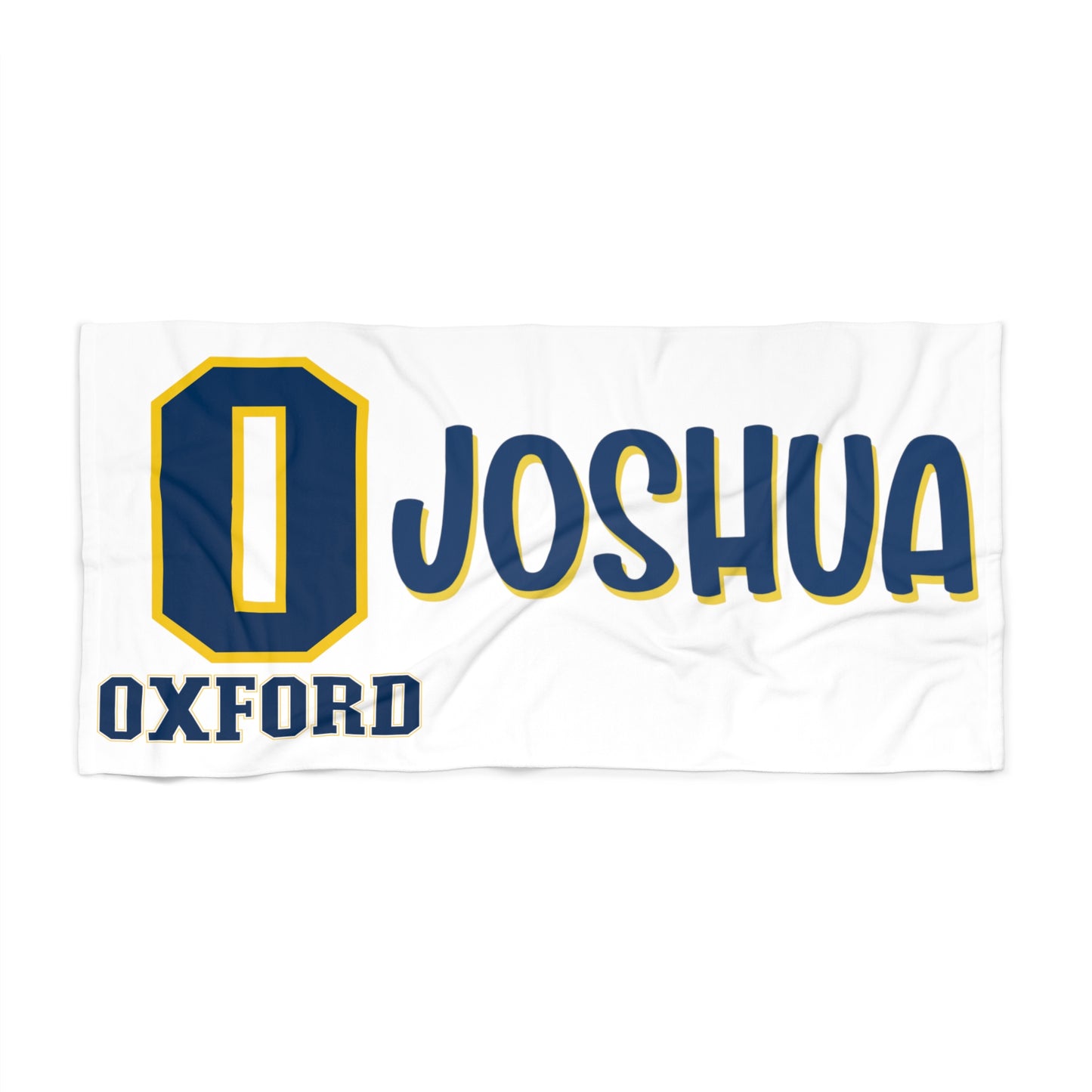 Personalized Oxford "O" White Swim Towel