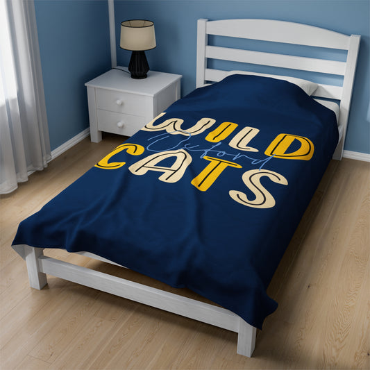 Oxford Wildcats Velveteen Plush Blanket