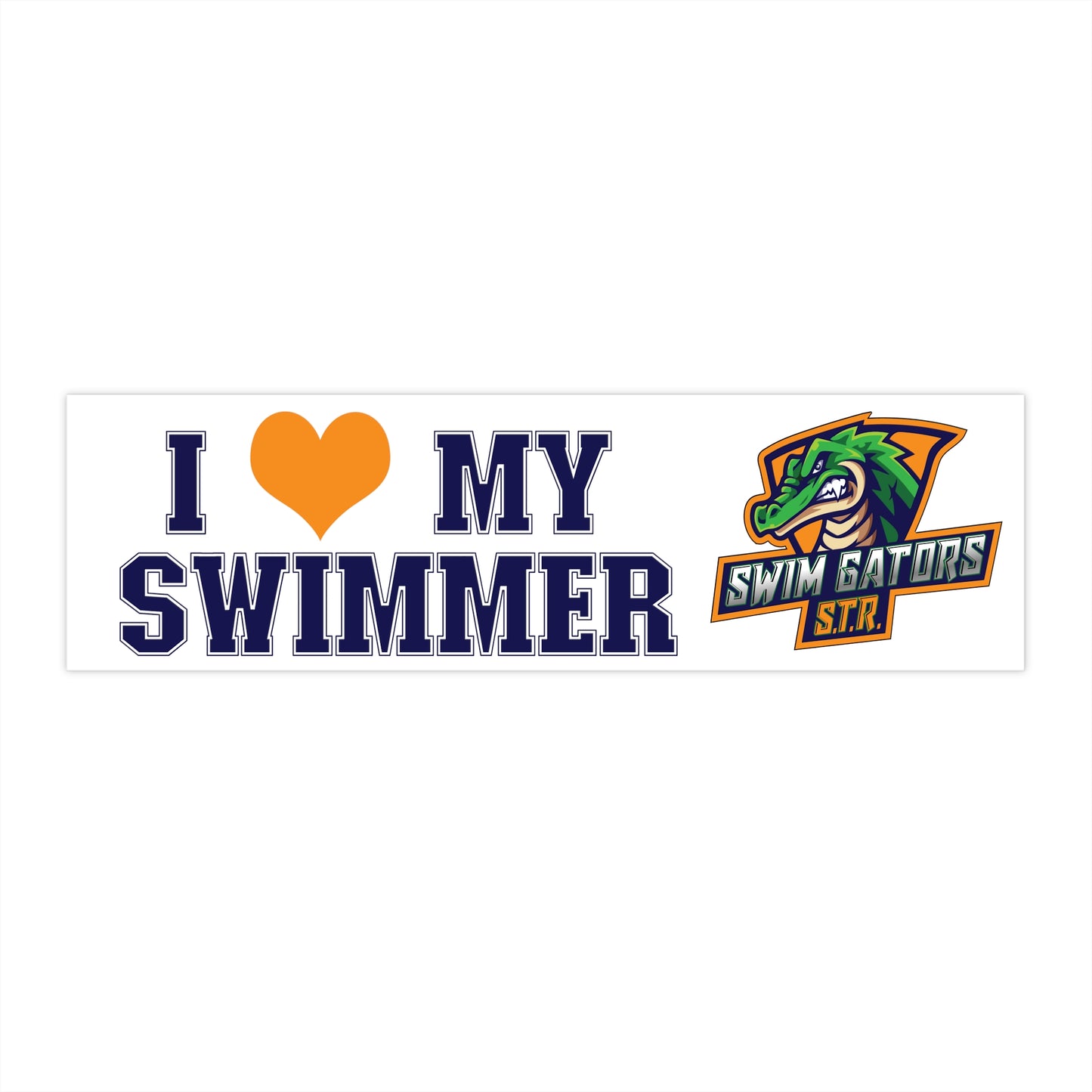 Gators I <3 My Swimmer Bumper Sticker