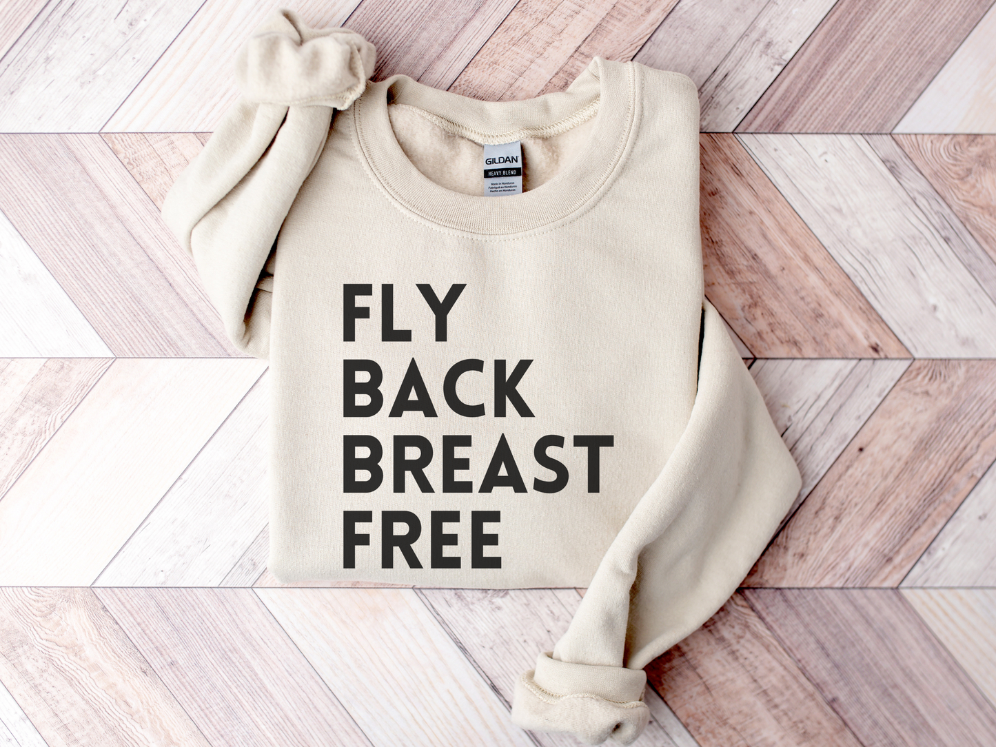 Fly Back Breast Free Adult Unisex Sweatshirt