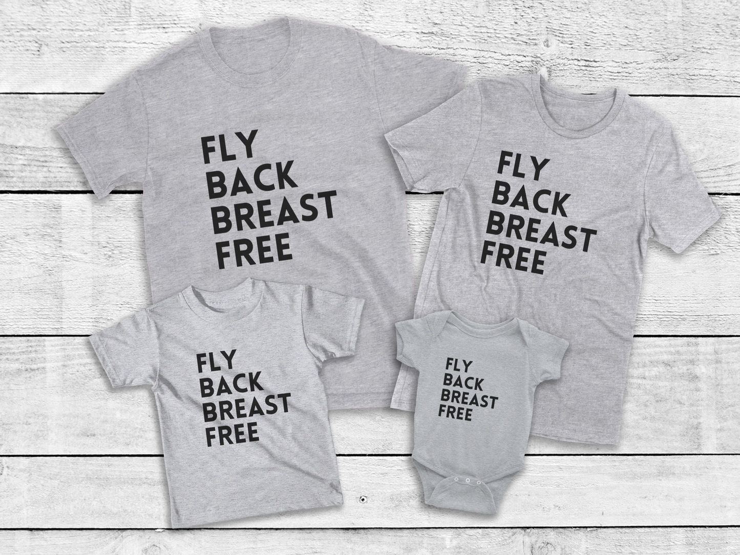 Fly Back Breast Free Adult Unisex T-Shirt