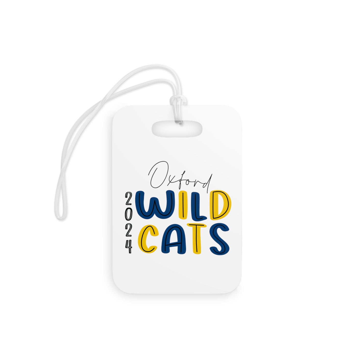 Personalized Oxford Wildcat Bag Tag with Graduation Year