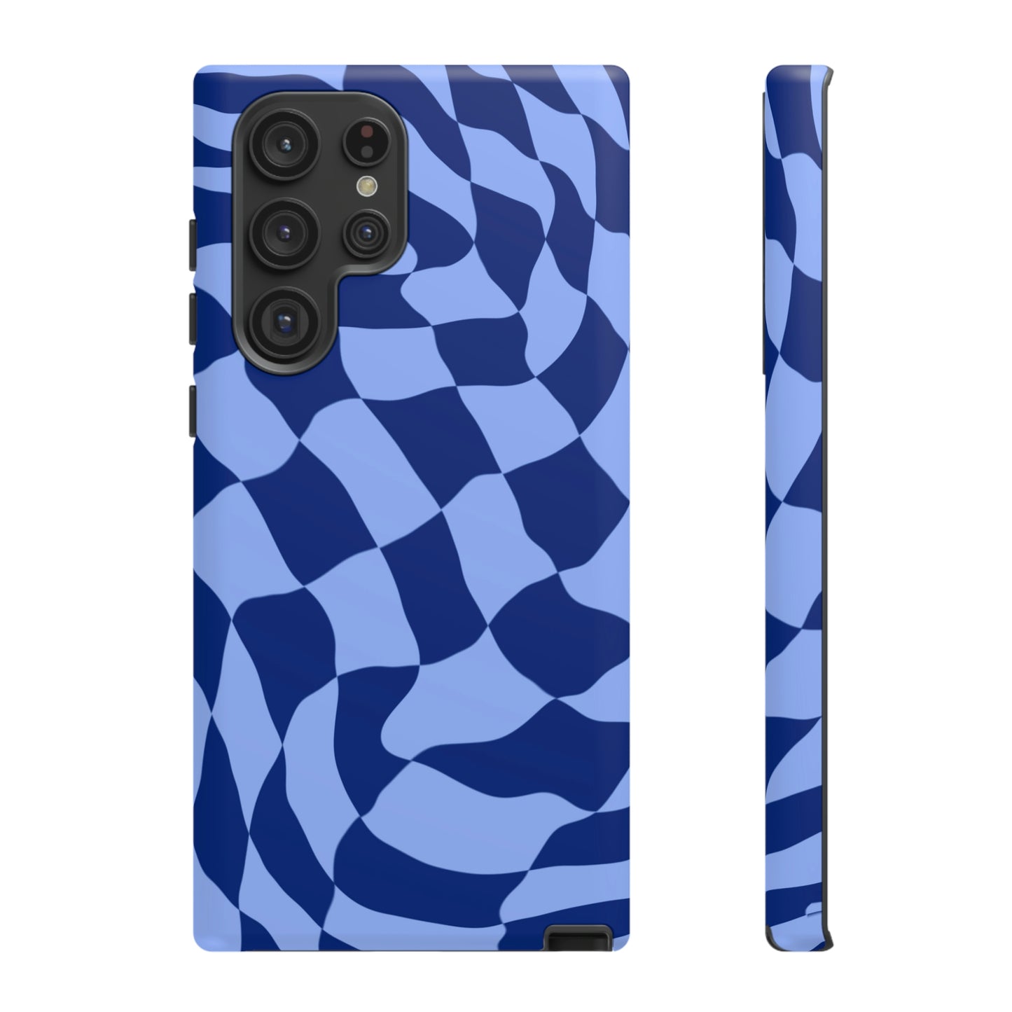 Blue Swirl Checkerboard