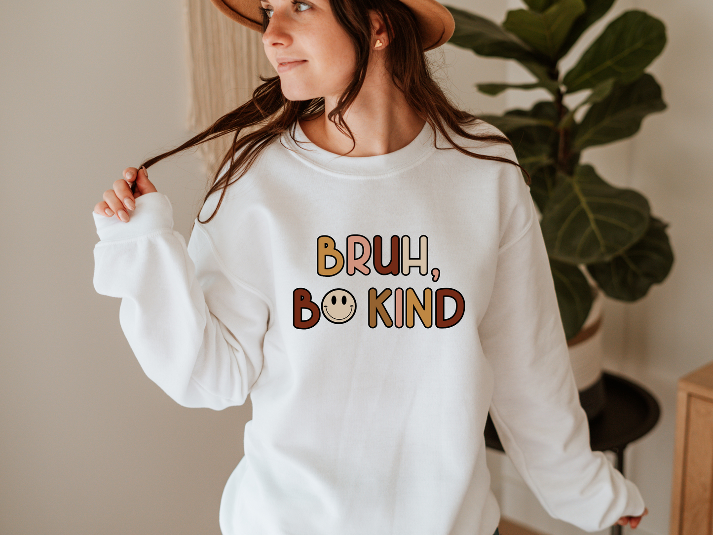 Bruh, Be Kind Crewneck Sweatshirt